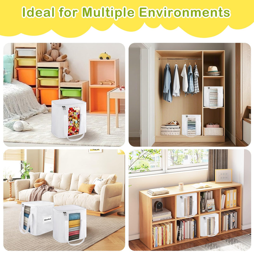 ANROYE foldable toy container for living rooms and closets.