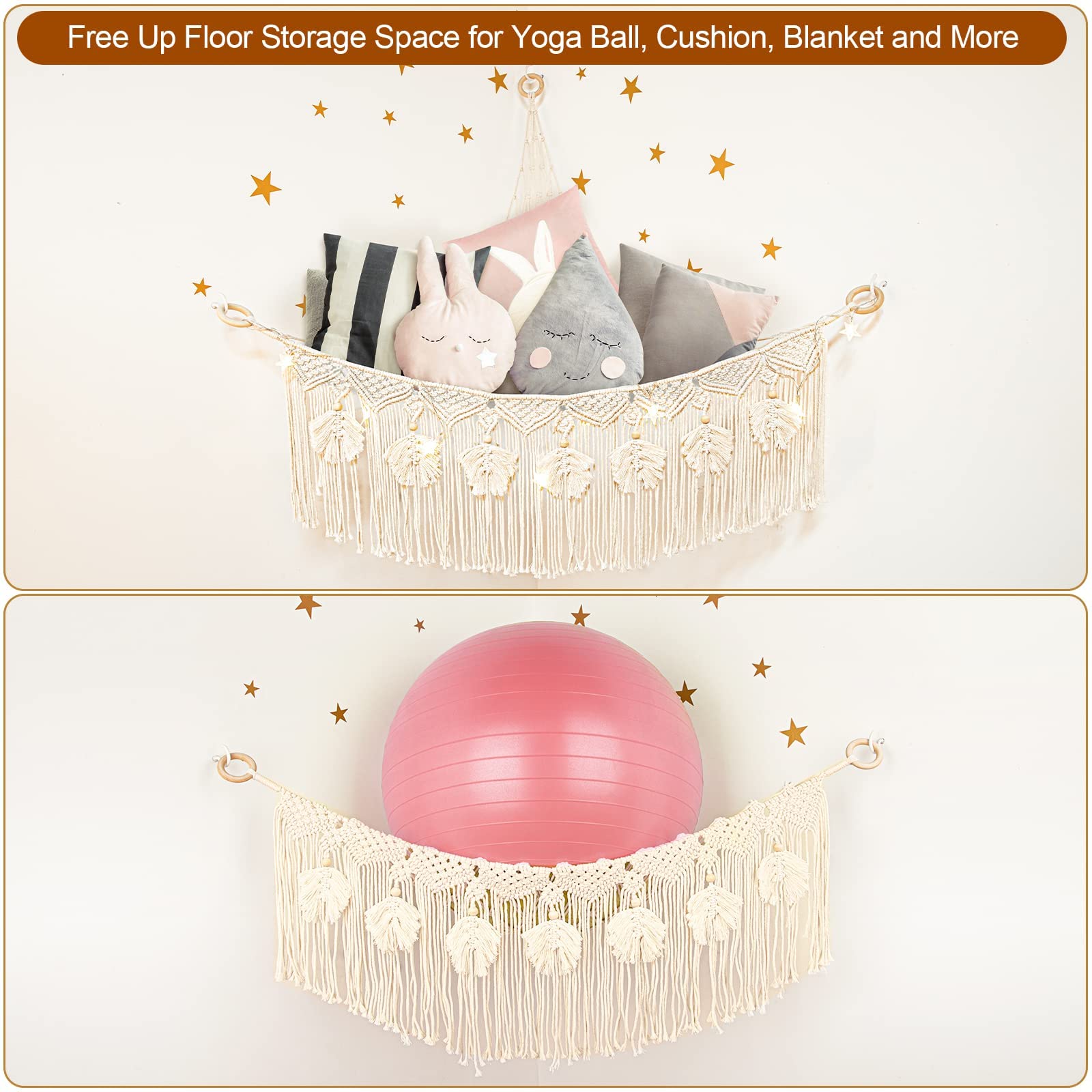 ANROYE macrame cotton cord material emphasizes natural textures and safe decor