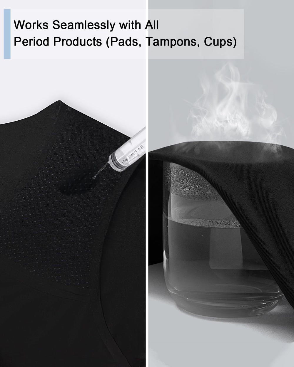 Anthuth women's period underwear seamless design enables invisible wear under outfits.