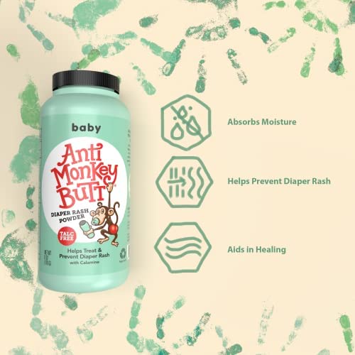 Anti Monkey Butt Baby Powder texture close-up showing light, breathable powder