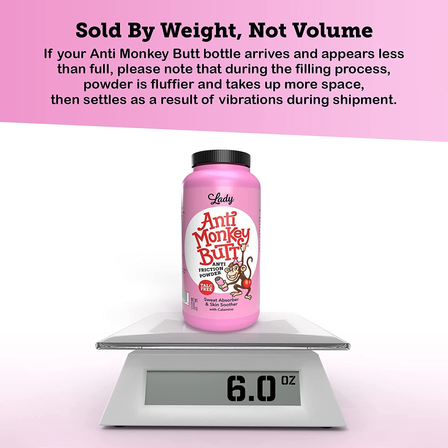 Anti Monkey Butt Lady Powder lifestyle shot suggests comfortable wear during workouts and hot days.