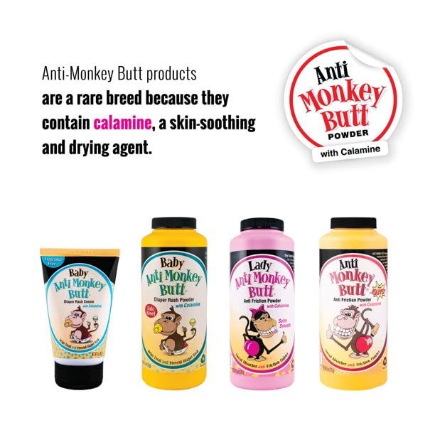 6 oz travel-friendly tub of Anti Monkey Butt Lady Powder