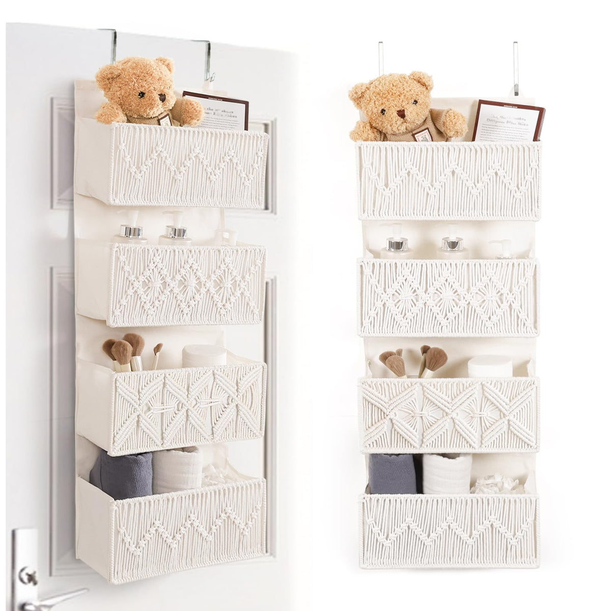 ANTIS'S HOME nursery door organizer with four pockets for easy baby essentials storage