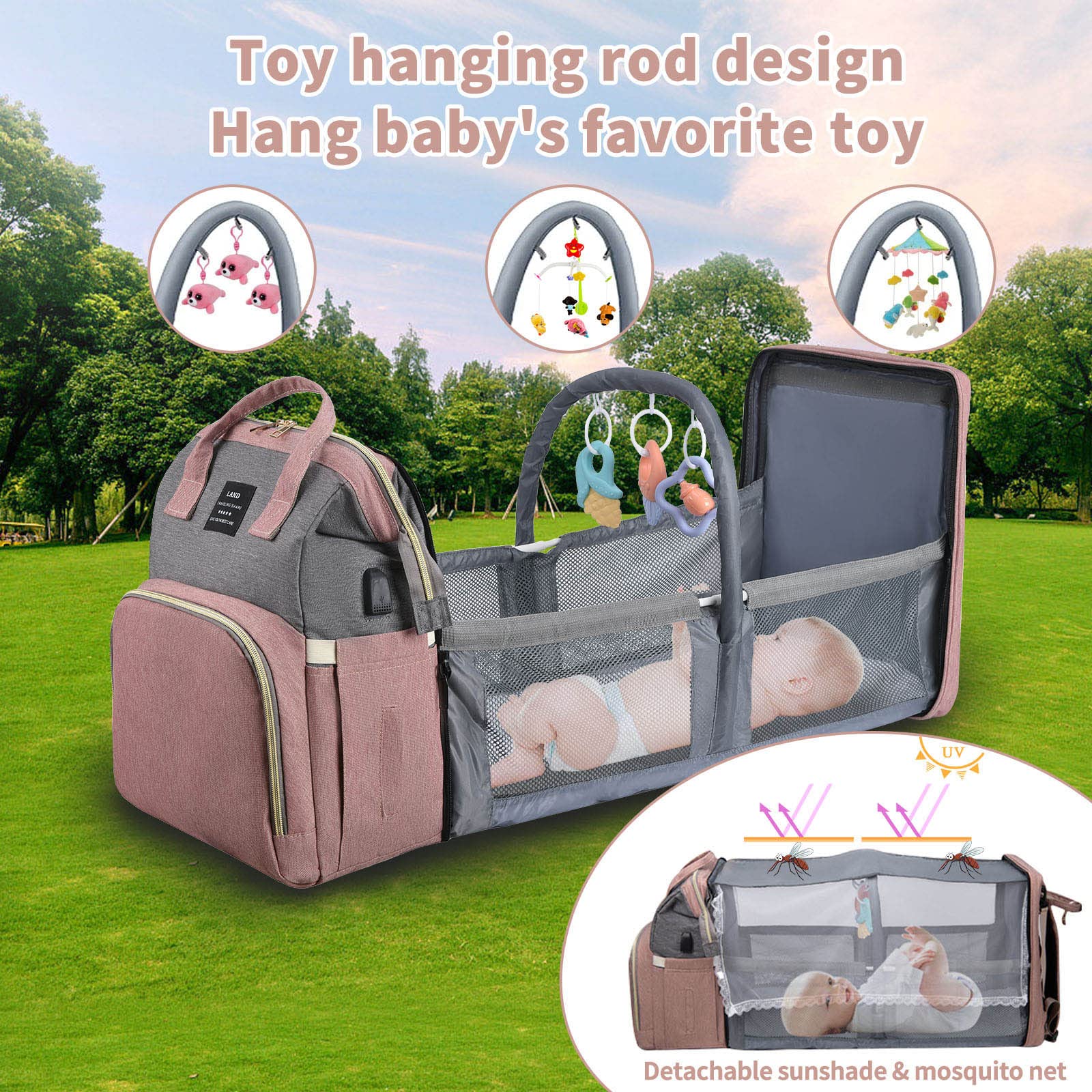 ANWTOTU 900D oxford waterproof fabric protecting the bag in rain and spills.