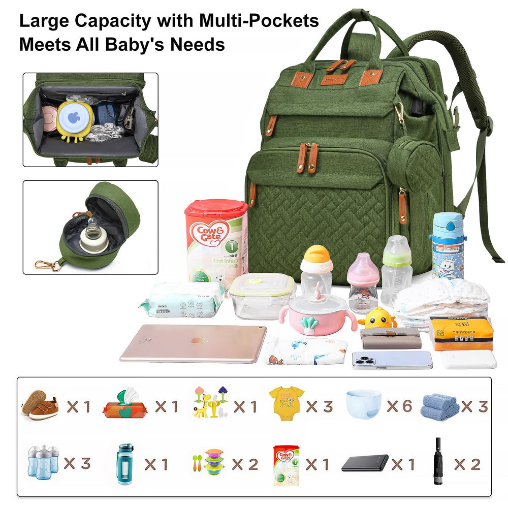 ANWTOTU changing pad included with diaper bag for convenient changes