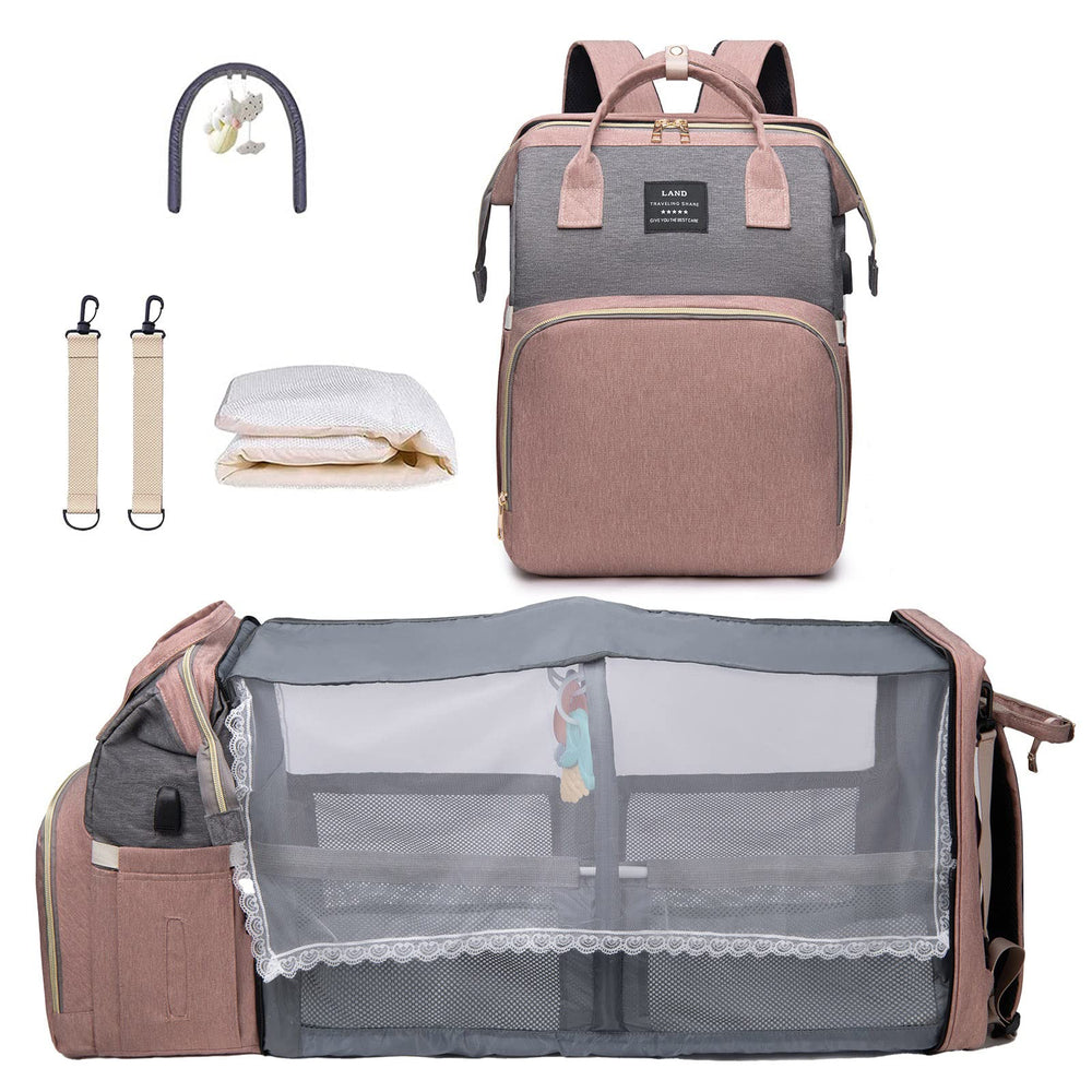 ANWTOTU diaper bag with changing station for quick, on-the-go diaper changes.