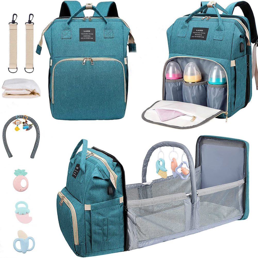 ANWTOTU baby diaper bag backpack with changing station for easy, hands-free outings