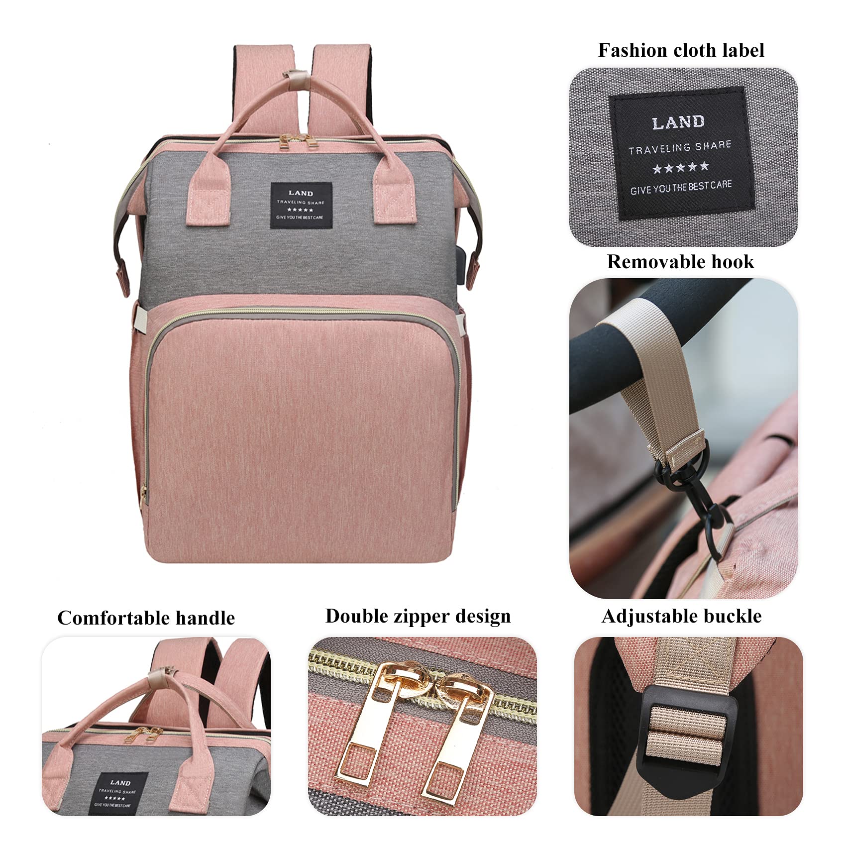 ANWTOTU Baby Diaper Bag in use by moms and dads on the go.