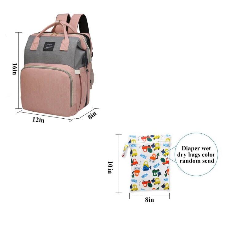 ANWTOTU diaper bag backpack with waterproof outer fabric for easy cleanup.