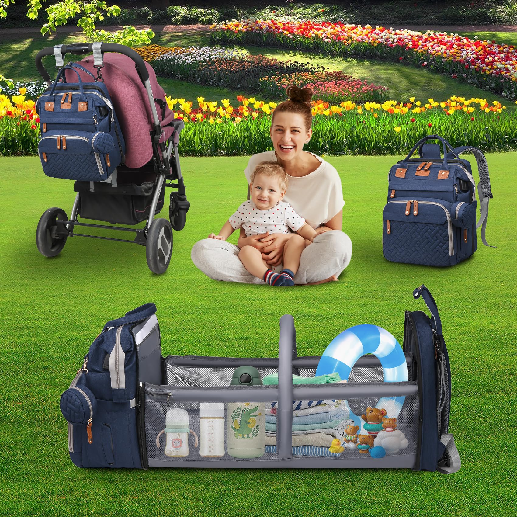 ANWTOTU changing pad offers a comfortable, easy-to-clean diaper change.