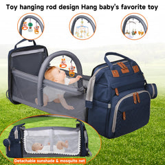 ANWTOTU changing station diaper bag demonstrates convenient on-the-go changing surface.