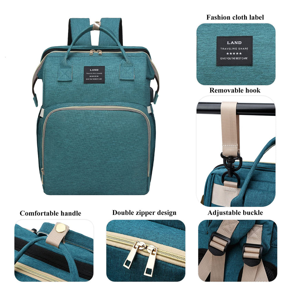 ANWTOTU diaper bag dimensions 16x8x12 inches for ample storage