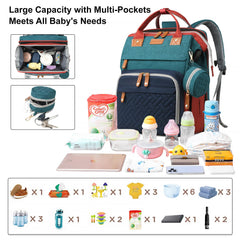 ANWTOTU diaper bag backpack with insulated bottle pockets to keep feeds ready.