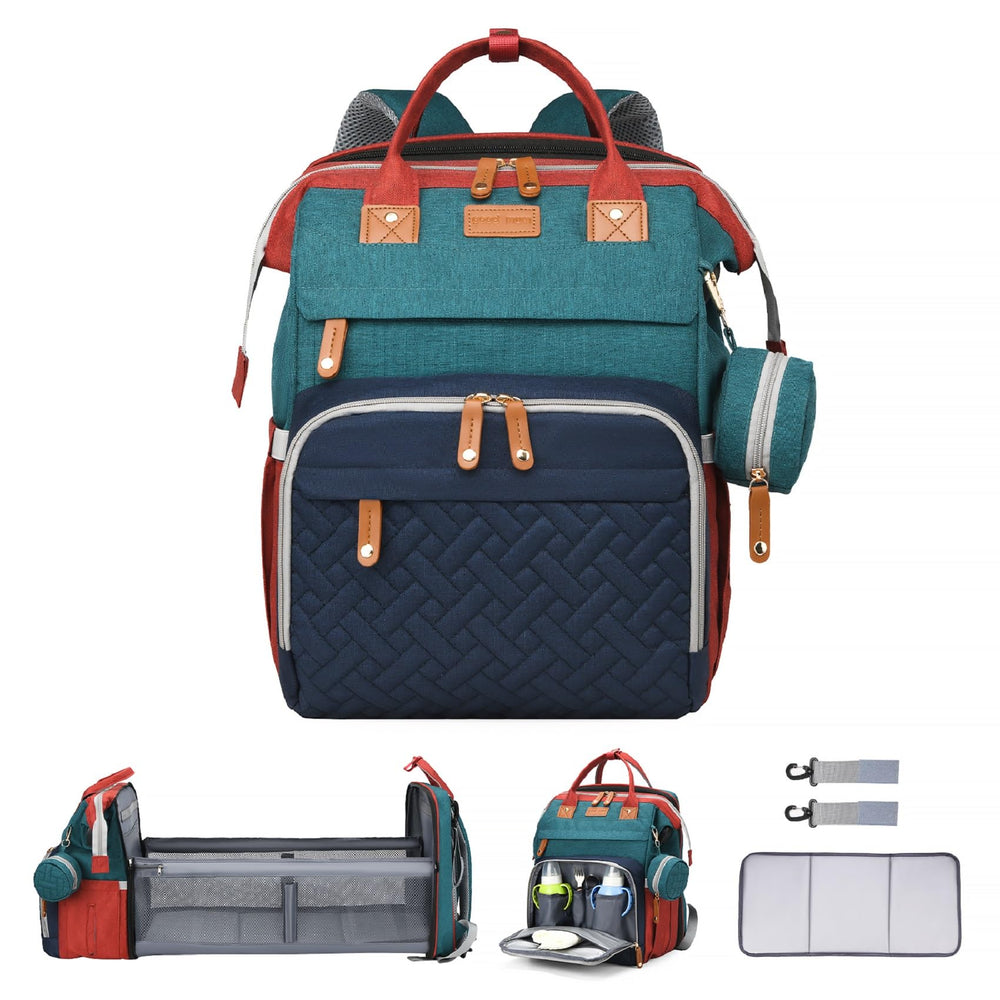 ANWTOTU diaper bag backpack with waterproof 900D fabric, ideal for daily outings.