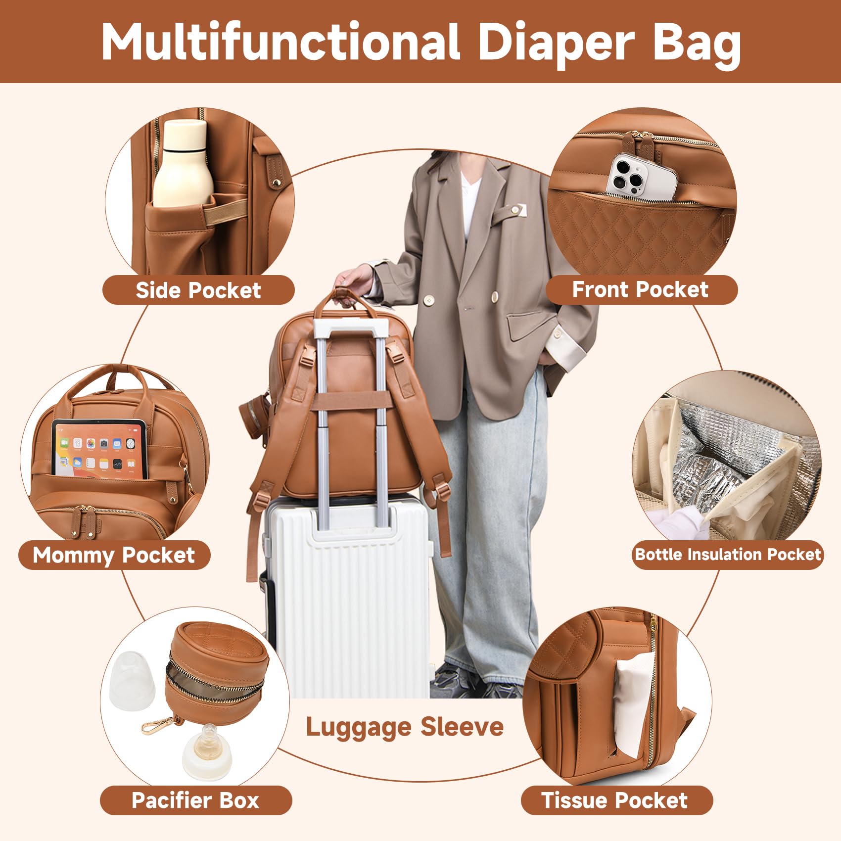 ANWTOTU durable zippers withstand daily wear and secure contents.