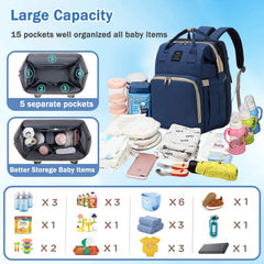 ANWTOTU diaper bag with insulated bottle pockets for warm feeds.