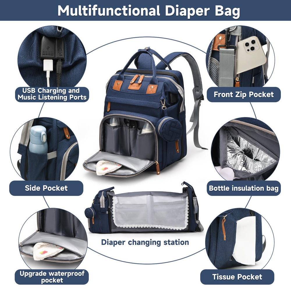 ANWTOTU insulated bottle pockets keep feeds at the right temperature.