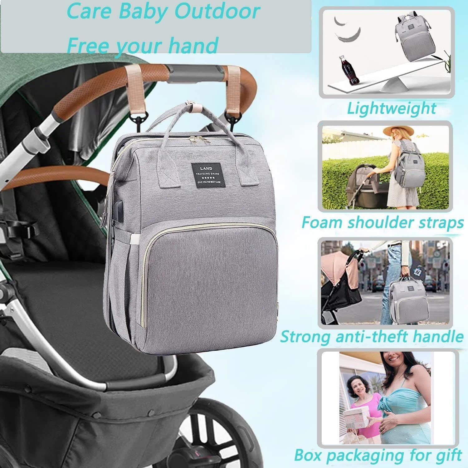ANWTOTU stroller straps enable hands-free travel with baby