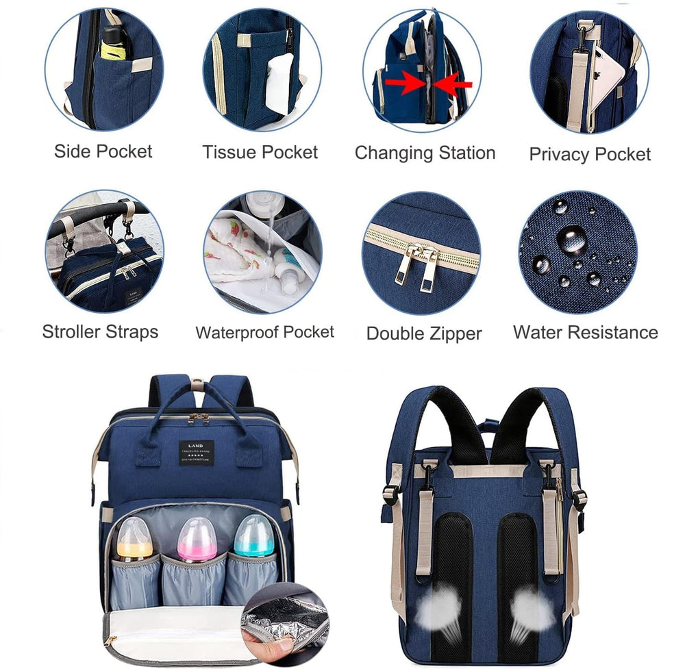 ANWTOTU diaper bag includes a USB charging port for easy device power.