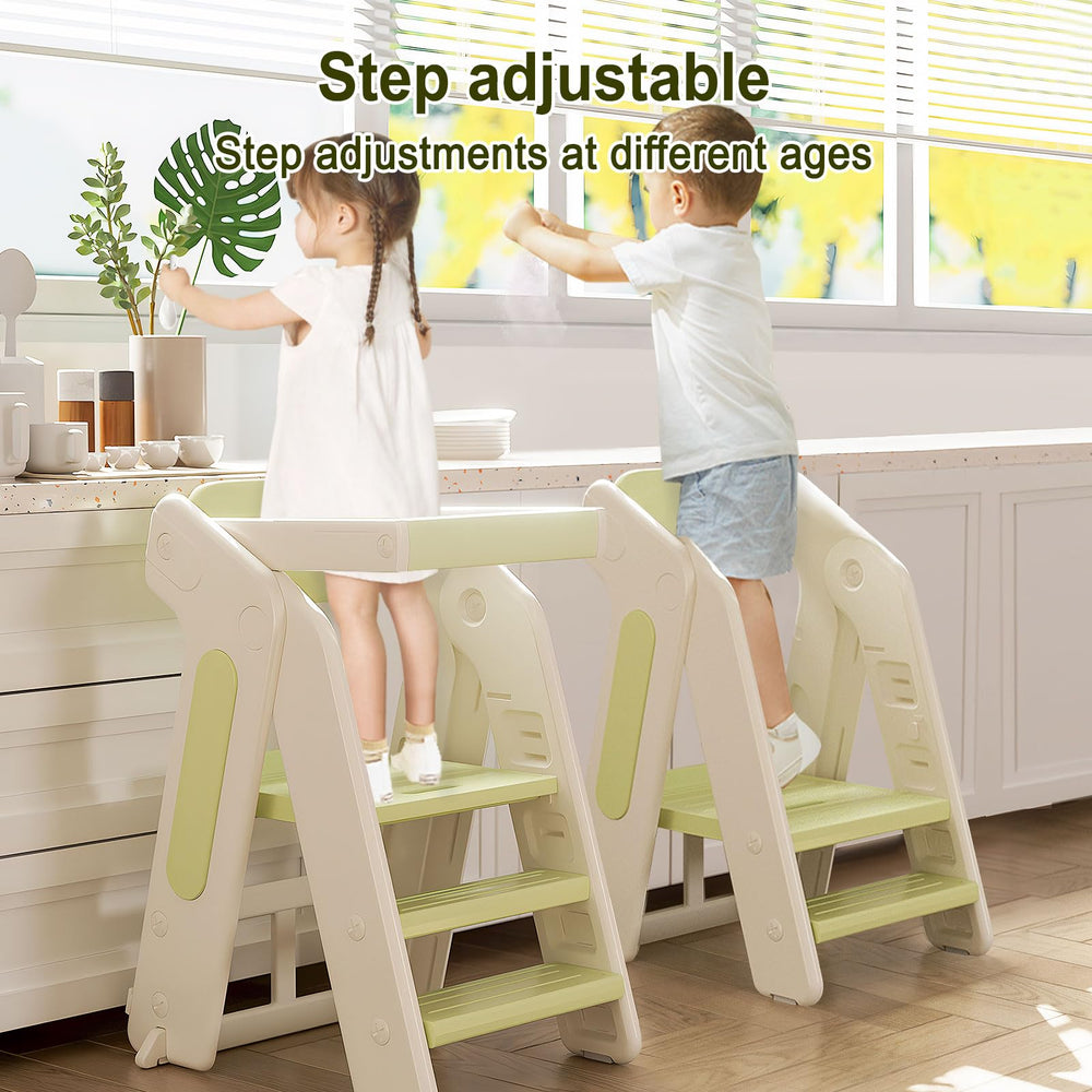 Anxeit Toddler Tower suitable for bathroom sink assistance.