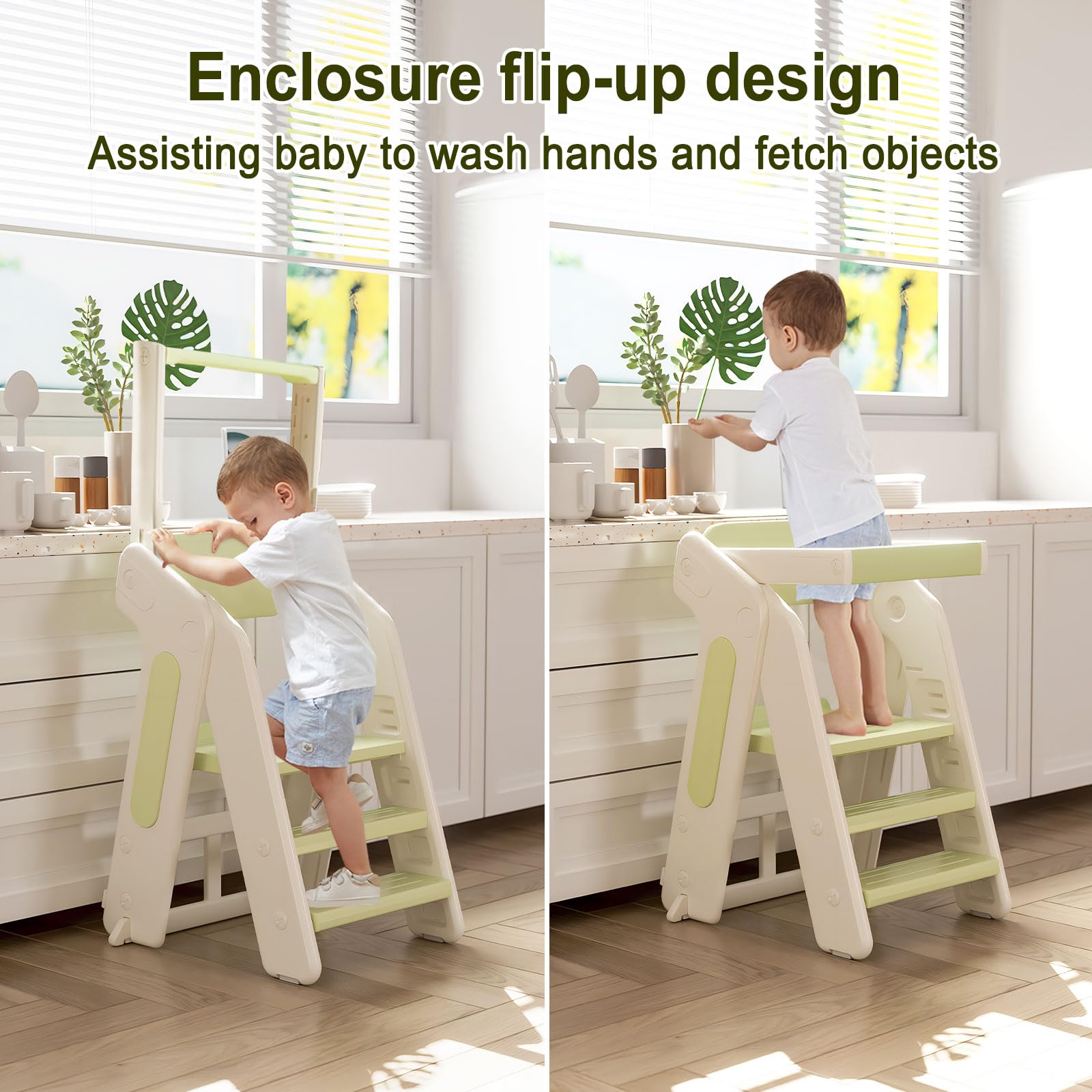 Anxeit Toddler Tower ideal for kitchen tasks and learning.
