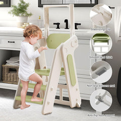 Anxeit Toddler Tower safety rail enhances counter access.