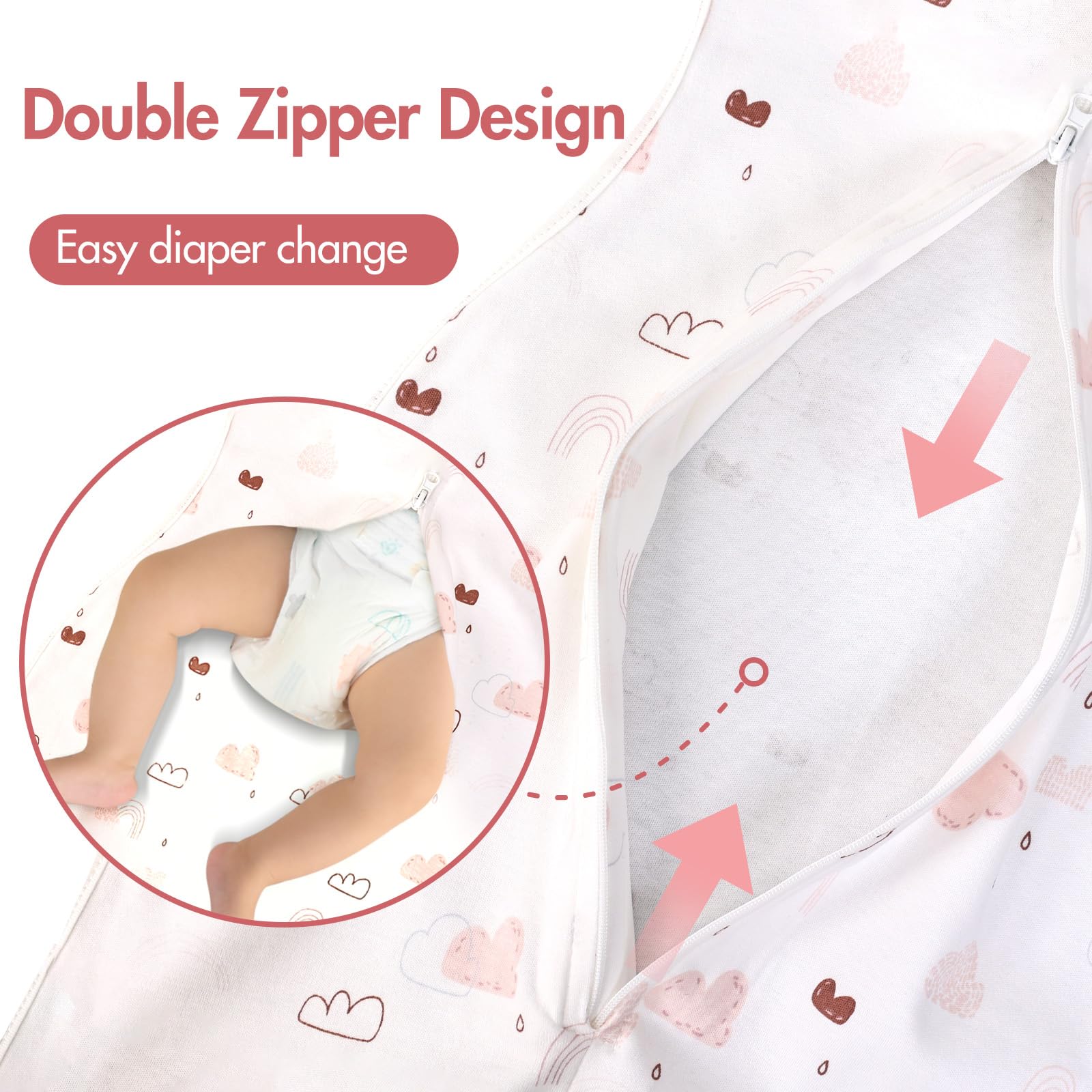ANYEDDE 100-percent cotton swaddle image; breathable and skin-friendly fabric.