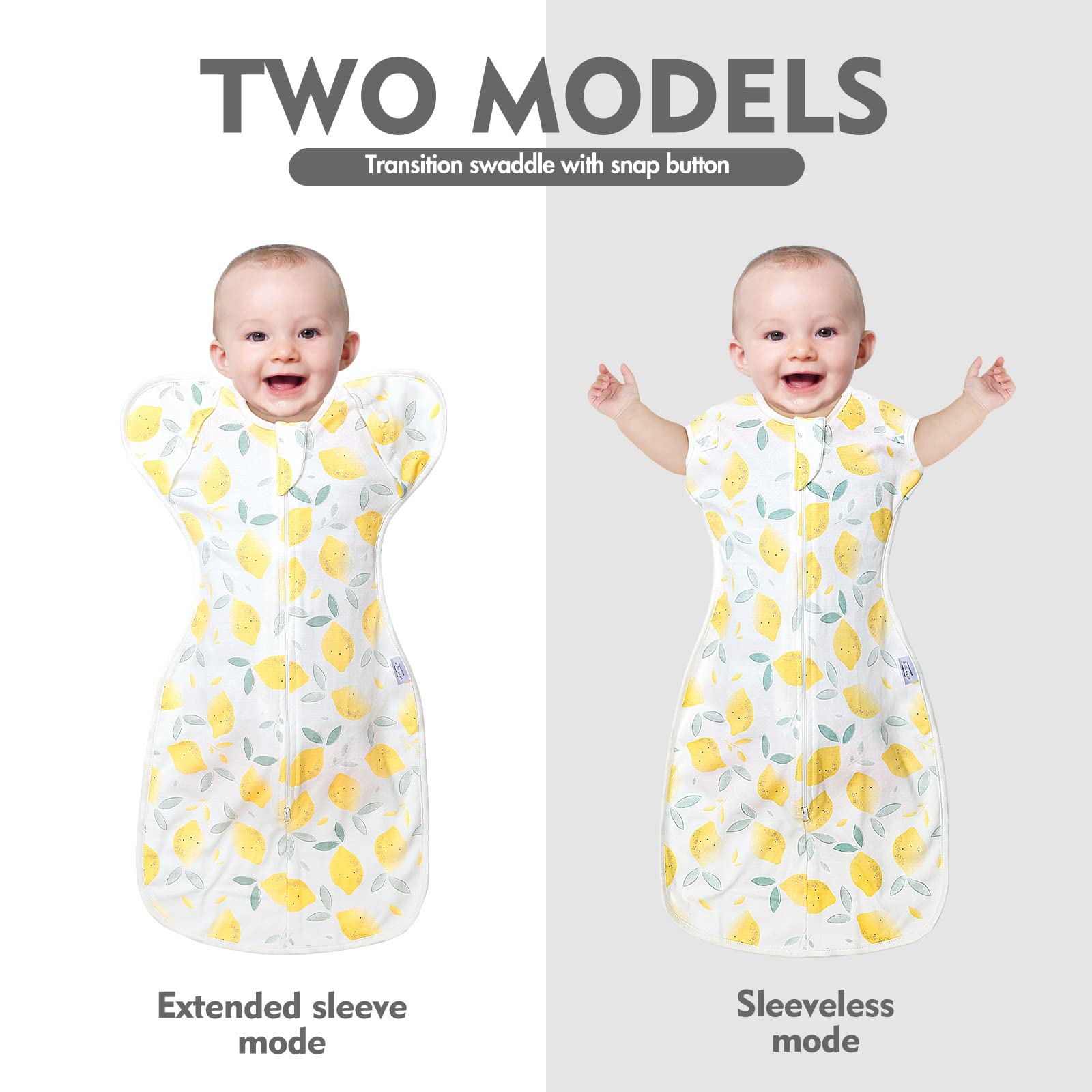 ANYEDDE 2-way zipper swaddle enables quick diaper changes with skin protection