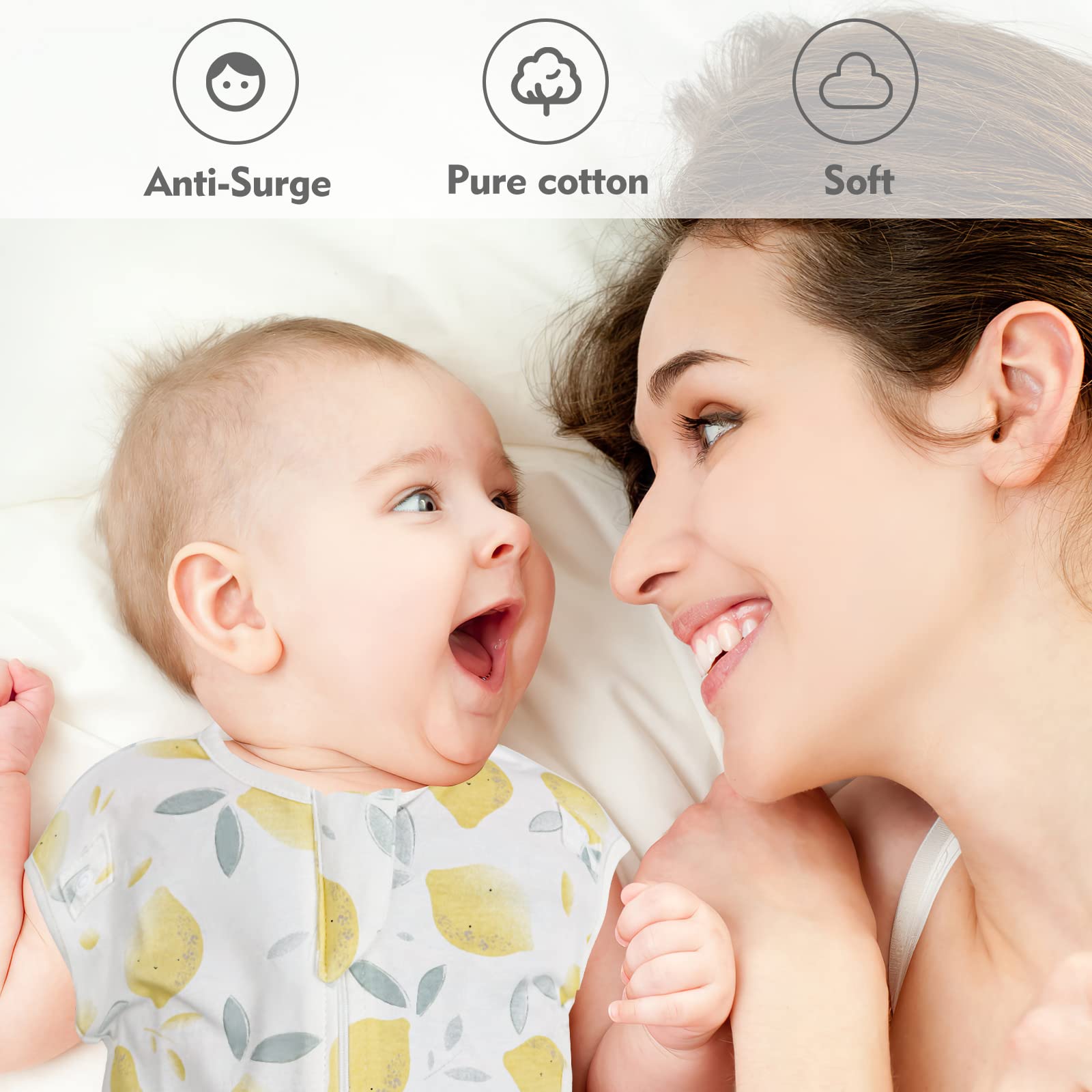 ANYEDDE arms-up swaddle design with hands free for self-soothing