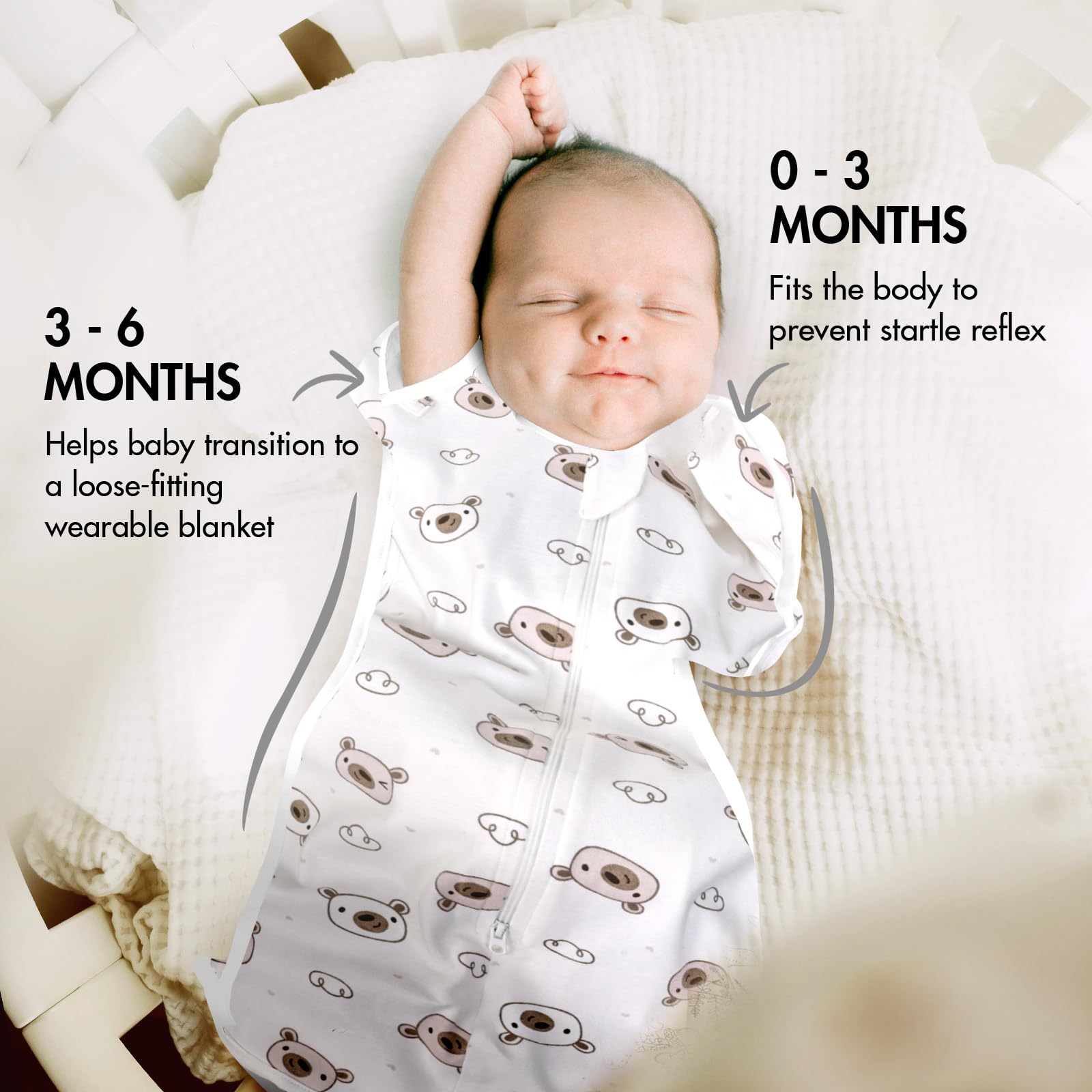 ANYEDDE 2-way zipper enables quick diaper changes without fully undressing