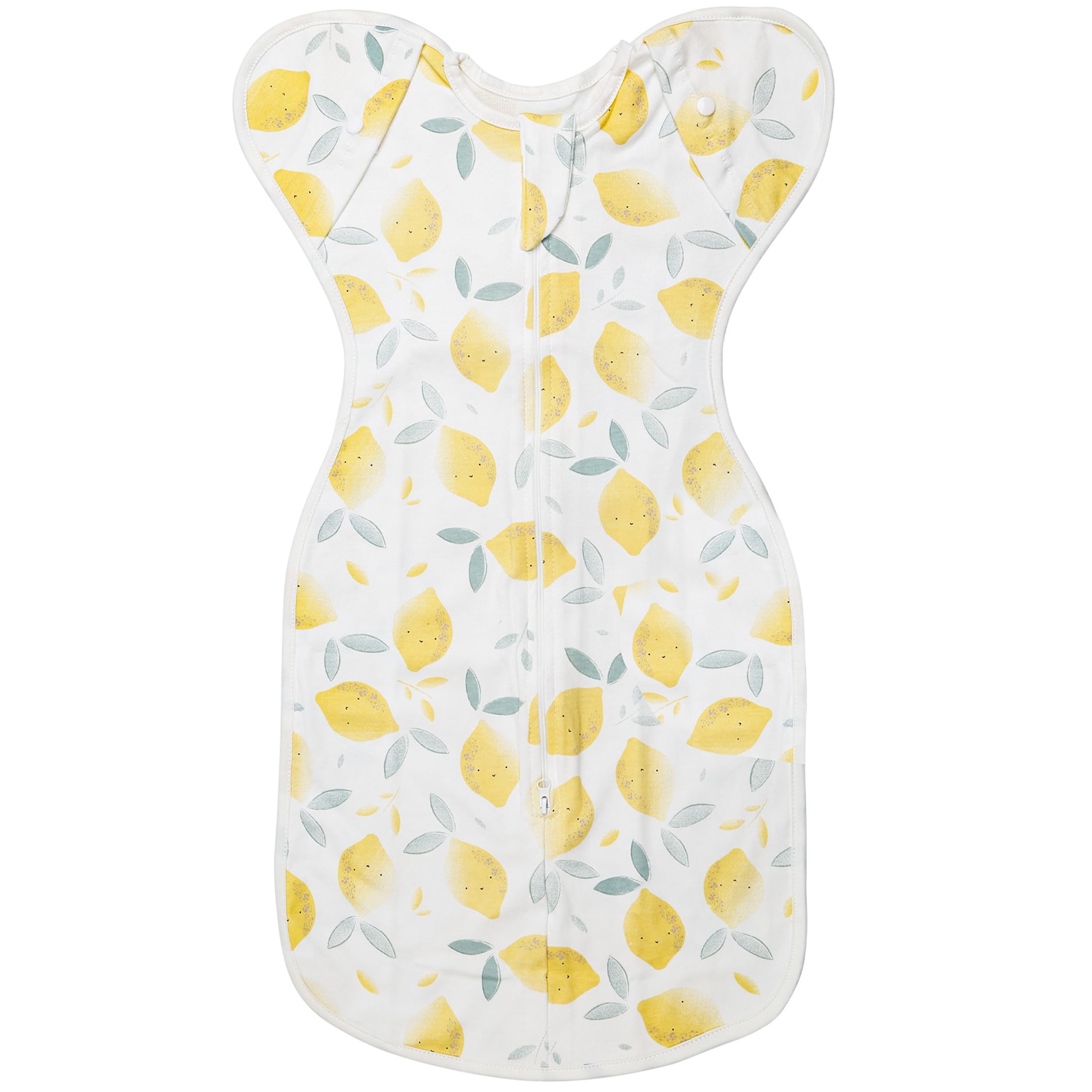 Anyedde arm-up design swaddle demonstrates soothing sleep position for babies.