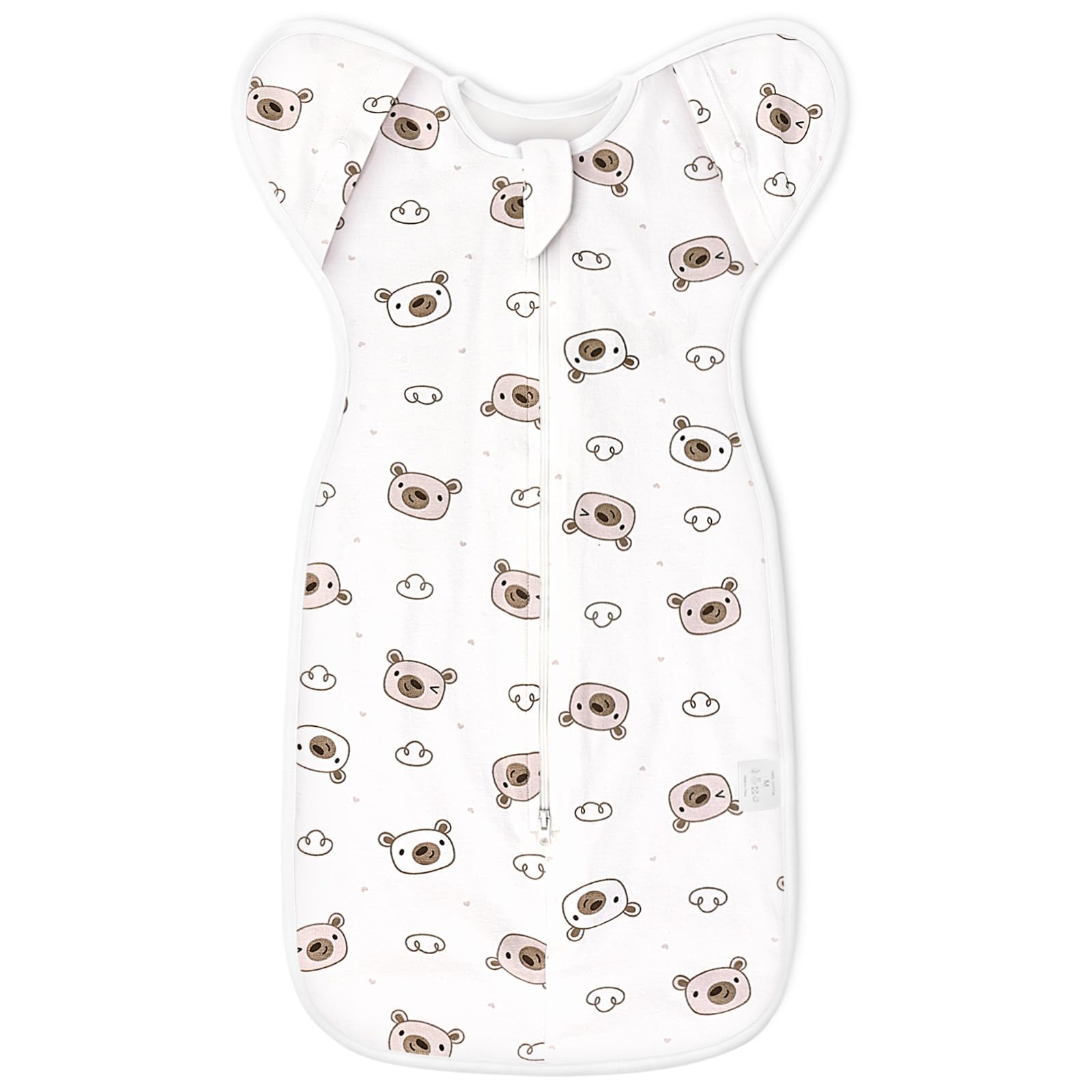 ANYEDDE arms-up swaddle demonstrating self-soothing during nighttime routines