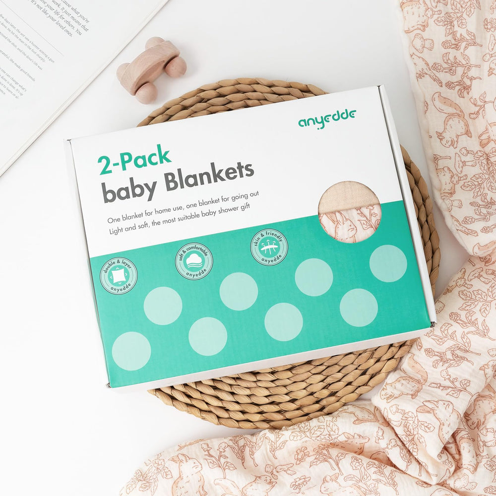 ANYEDDE nursery decor-friendly blanket draped on a crib.