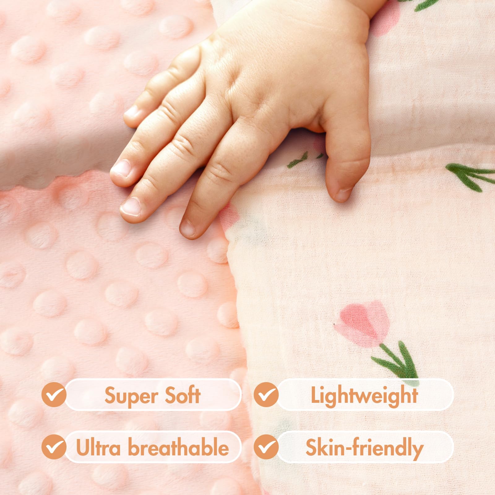 ANYEDDE pink floral design adds a gentle color touch to nursery decor.