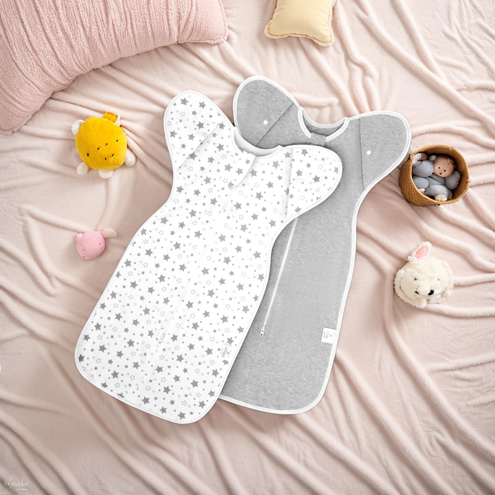 ANYEDDE baby sleep sack setup in a cozy nursery scene