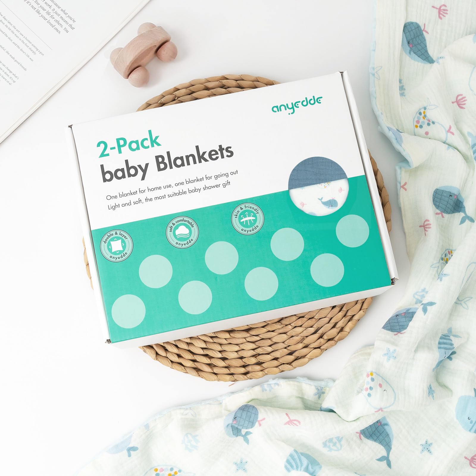 ANYEDDE travel-friendly blanket ideal for outdoors and outings