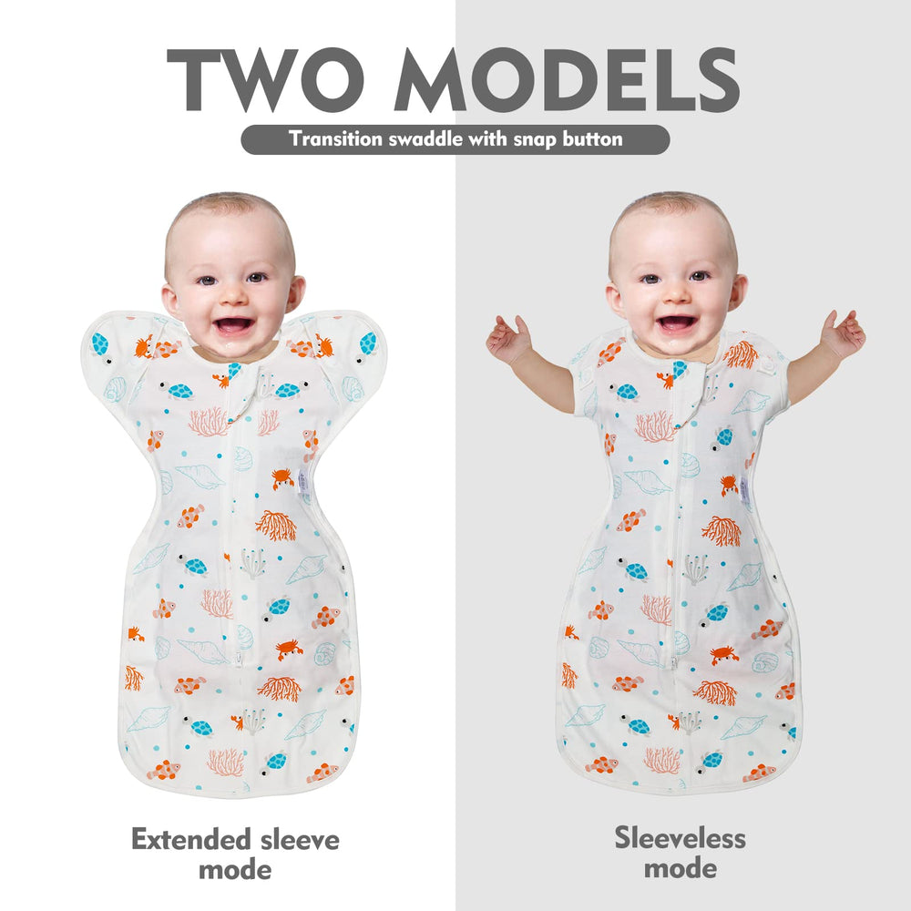 ANYEDDE two-way zipper swaddle enabling quick diaper changes without fully undressing