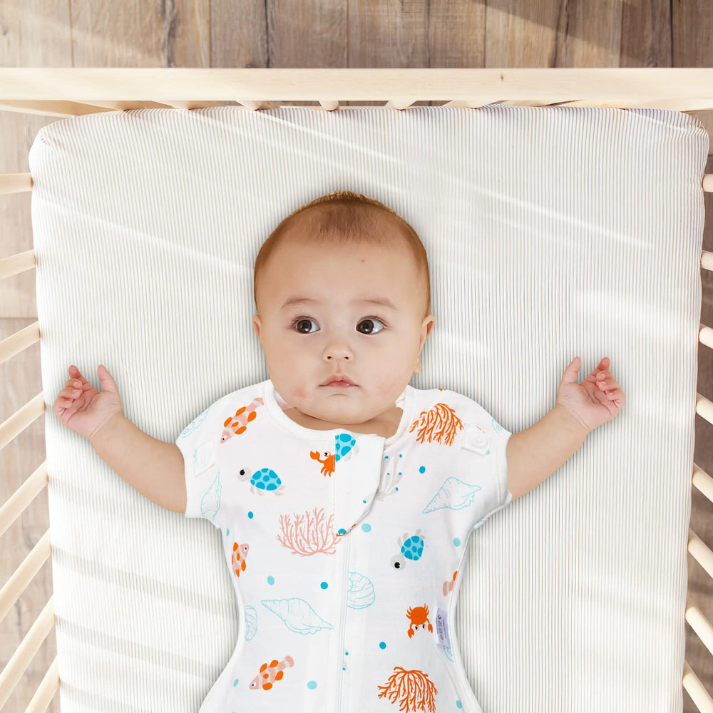 ANYEDDE Underwater World swaddle offers 3 sizes for growing babies