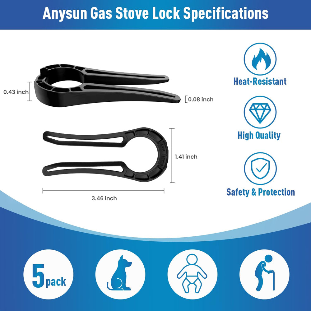 Anysun child-safety kitchen lock reduces access to the stove for safer meals.