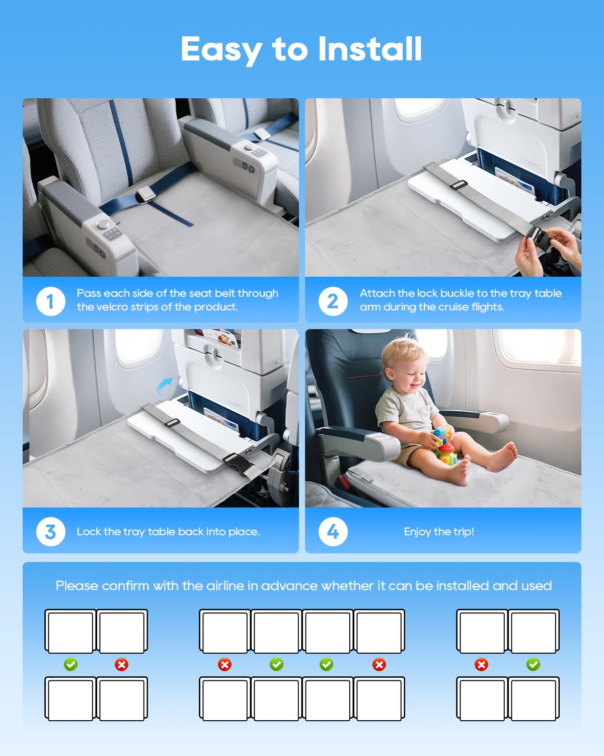 ANYSWEET anti-slip bottom prevents sliding during flight