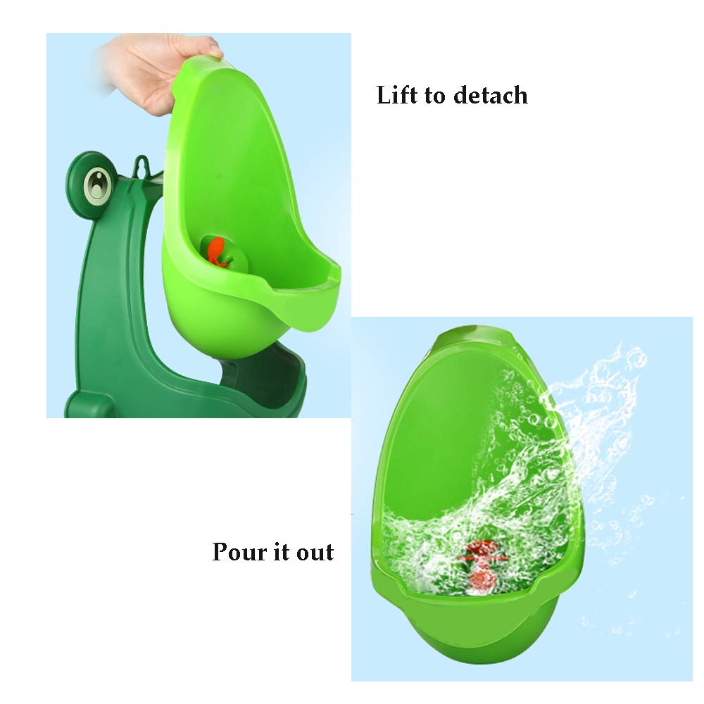 Anyumocz frog pee training urinal emptying step demonstrates simple cleanup