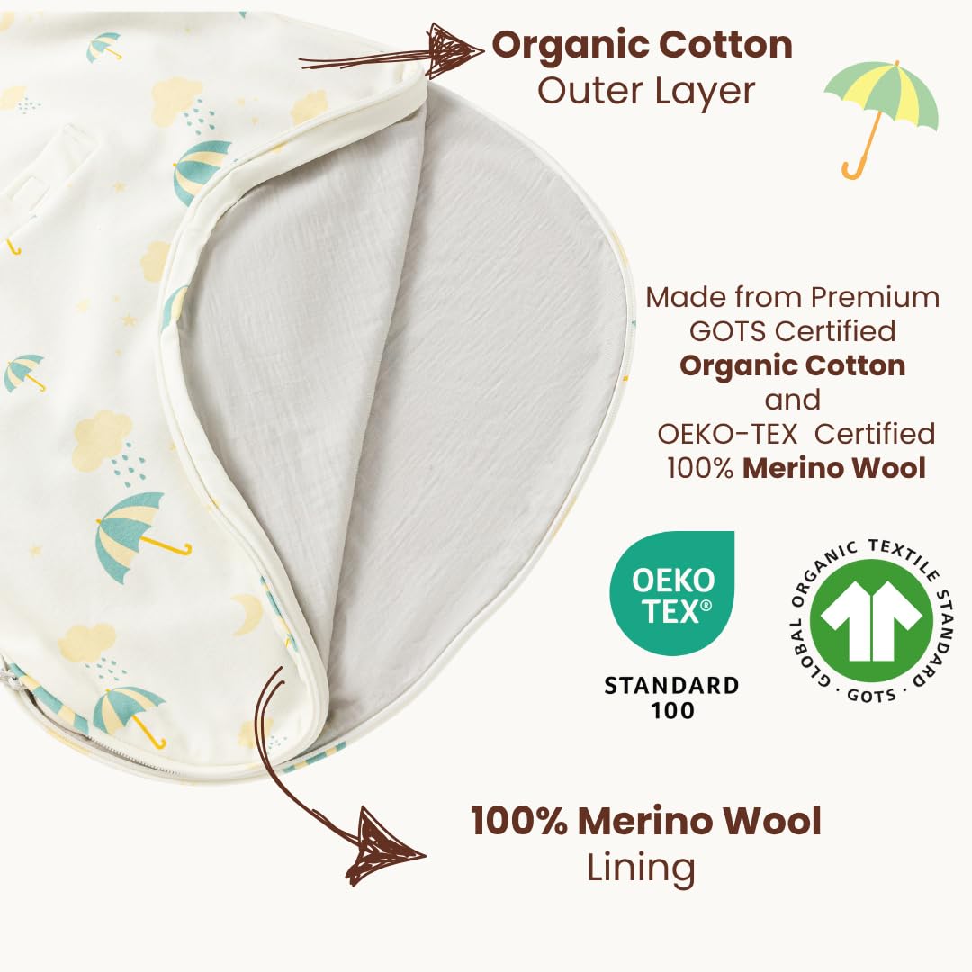 AnZai organic cotton shell texture highlighting breathable year-round wear.