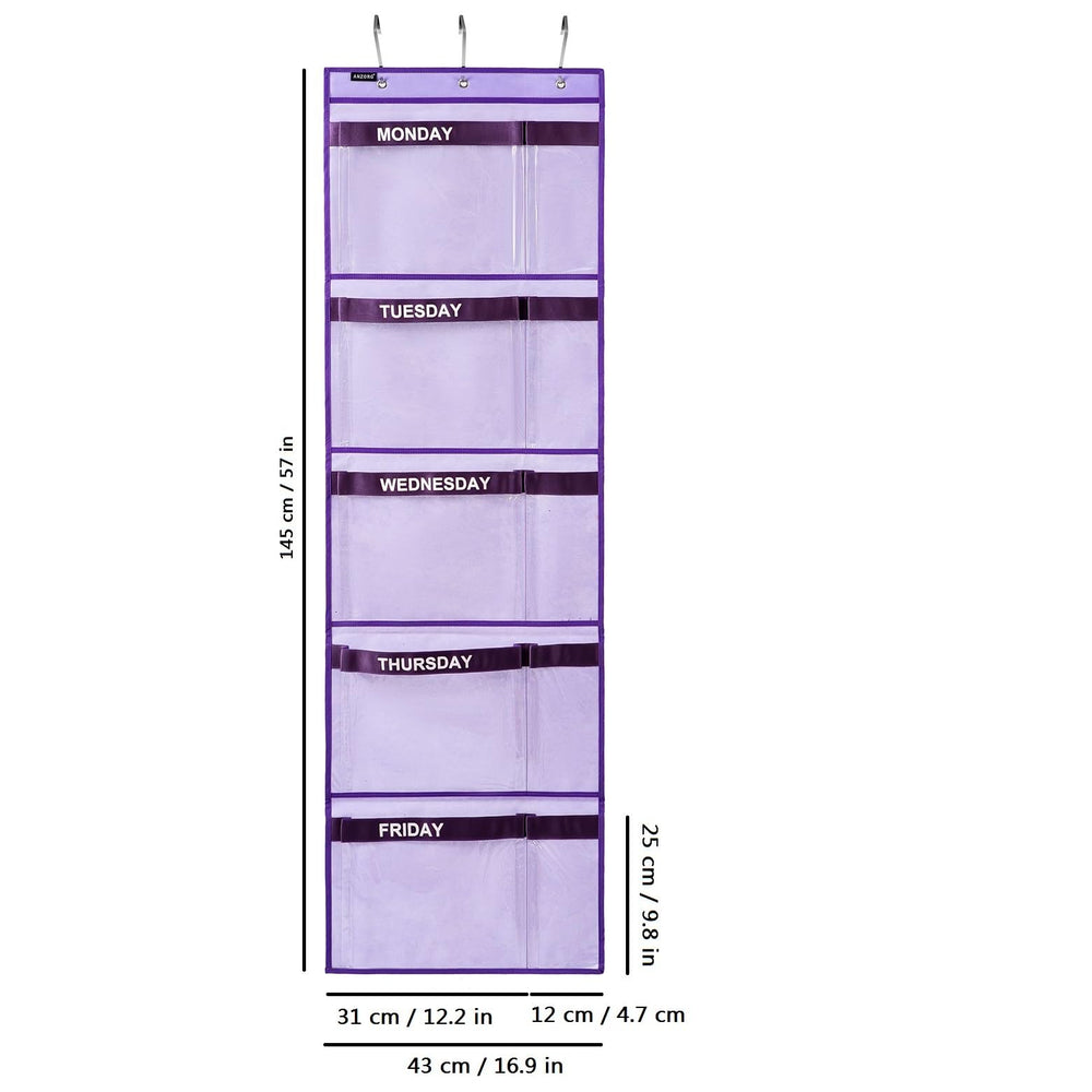 ANZORG organizer includes three hooks for door mounting and space saving