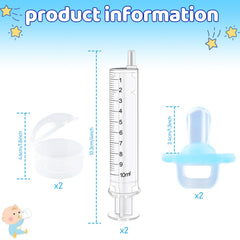 Aoaodbu blue silicone pacifier for soothing infants while administering medicine.