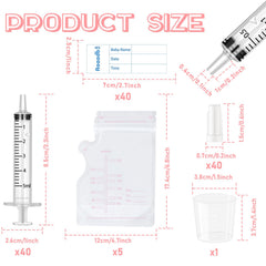 Aoaodbu Colostrum Collector Kit showing 5 storage bags for organization
