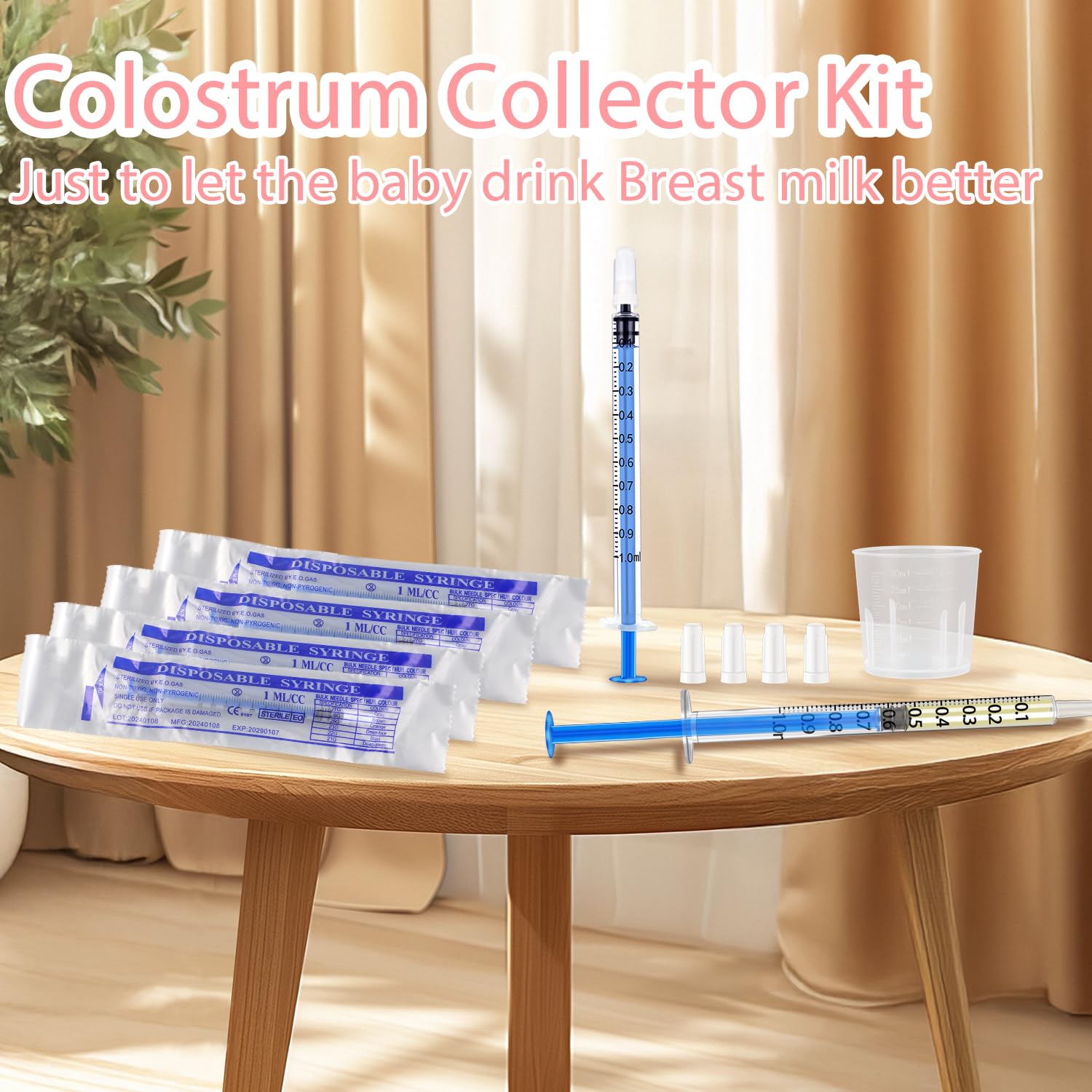 Aoaodbu Colostrum Collector Kit breast milk storage bags for organized storage.