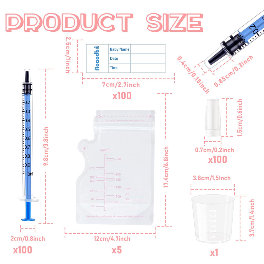 Aoaodbu Colostrum Collector Kit sealed needle-free syringes for safe use.