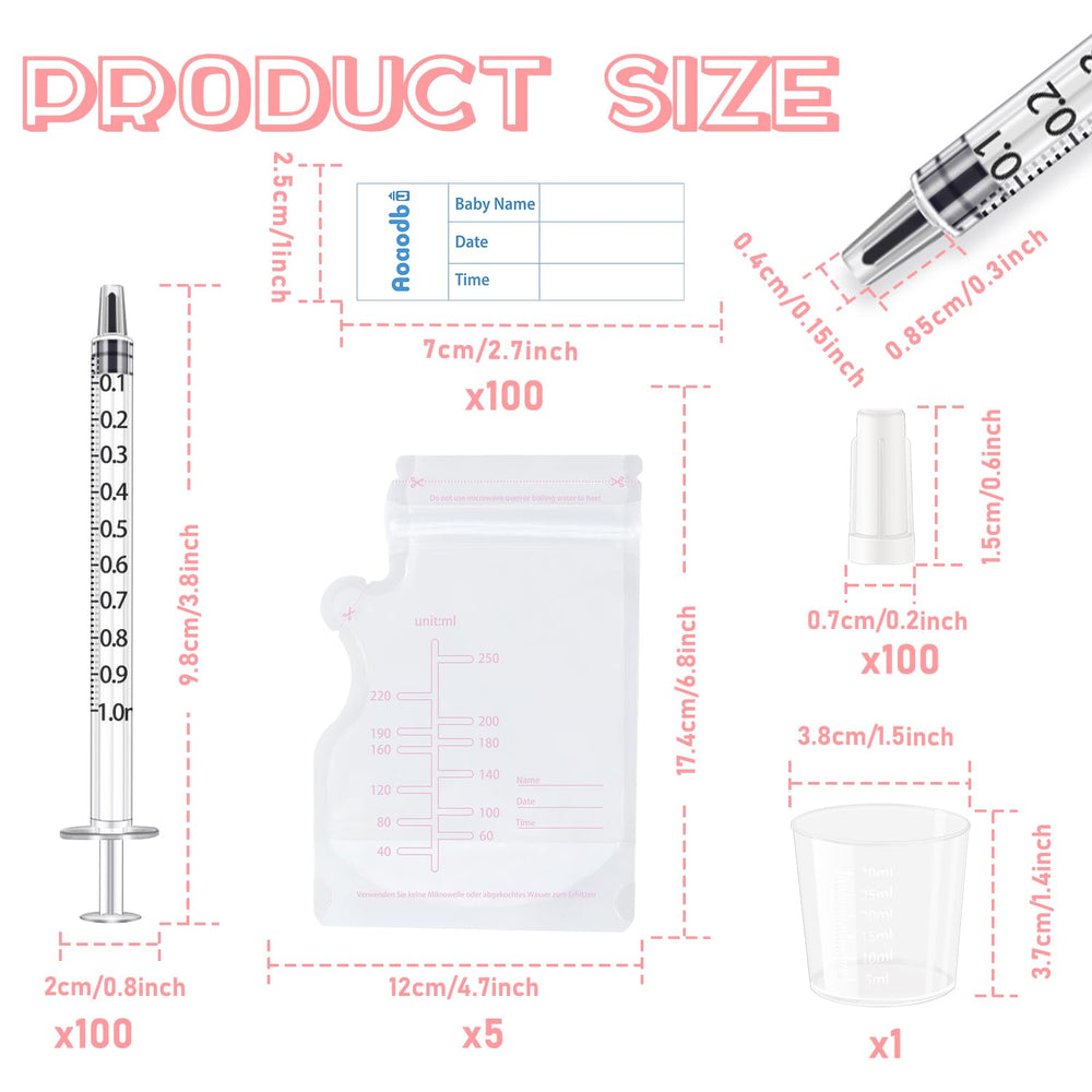Aoaodbu Colostrum Collector Kit sterile 1ml syringes ready for precise collection