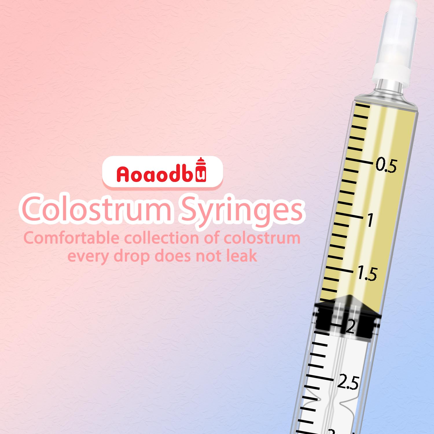 Aoaodbu Colostrum Collector Kit stickers for easy labeling.