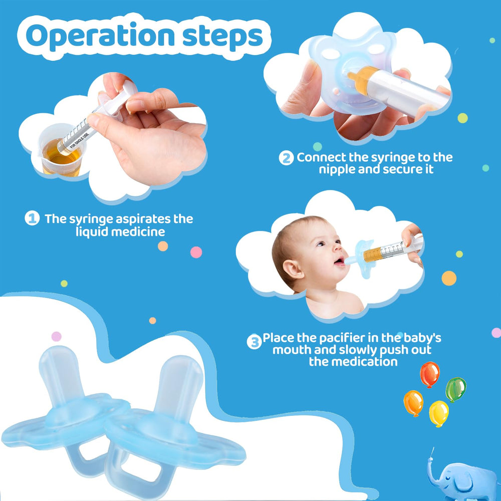 Aoaodbu travel kit with blue dispenser and pacifiers supports on-the-go care.